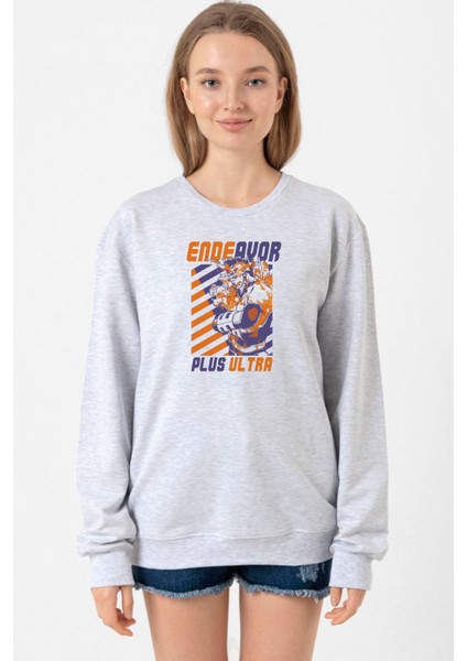 My Hero Academi Anime Endeavor Plus Ultra Grimelanj Kadın 2ip Sweatshirt
