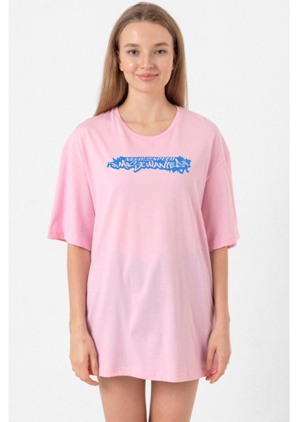 Need For Speed Most Wanted Pembe Kadın Oversize Tshirt