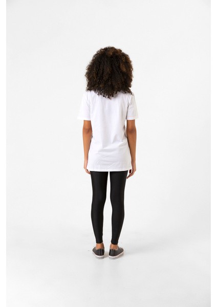 Suriye Yeni Bayrak Beyaz Kadın V Yaka Tshirt