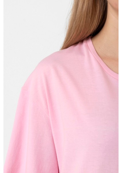 Jigsaw Game Isn_t Over Yet Pembe Kadın Oversize Tshirt fiyatları