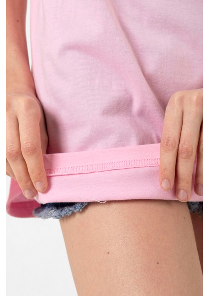 Grumpy Christmas Pembe Kadın Oversize Tshirt modelleri