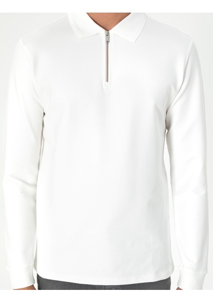 Erkek Ekru Regular Fit Sweatshirt 50296504-Vr019