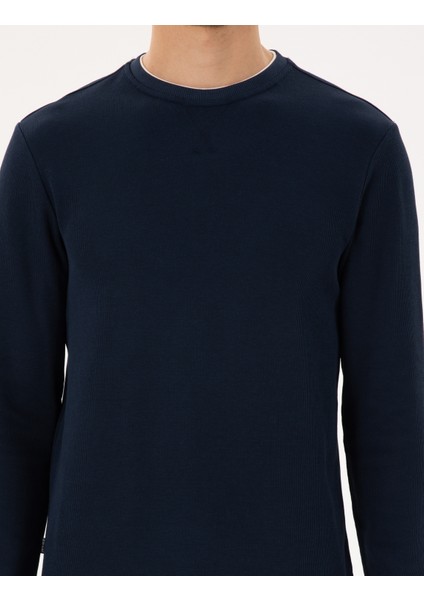 Erkek Lacivert Regular Fit Sweatshirt 50296485-VR033