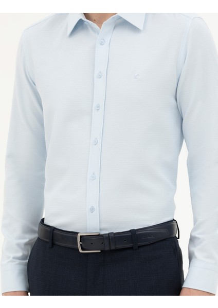 Erkek Açık Mavi Slim Fit Uzun Kollu Gömlek 50282976-VR003