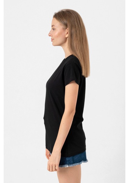 Sarı Lacivert Parmak Izi Siyah Kadın Tshirt modelleri