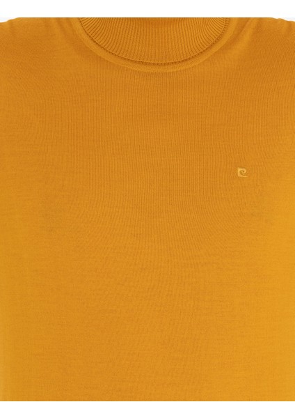 Erkek Safran Slim Fit Balıkçı Yaka Yün Karışımlı Basic Triko Kazak 50257302-VR043