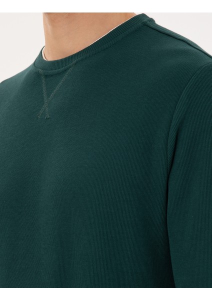 Erkek Zümrüt Regular Fit Sweatshirt 50296485-VR055