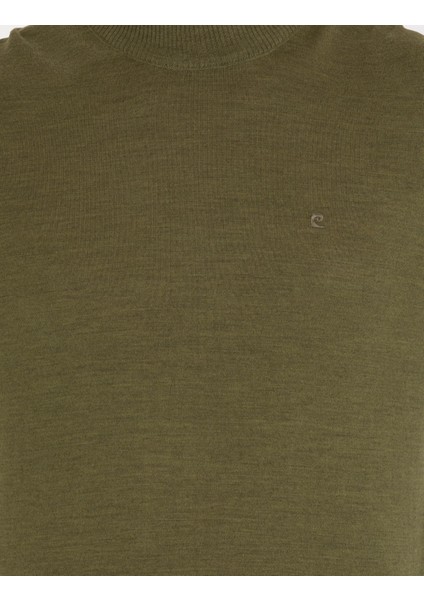 Erkek Açık Yeşil Slim Fit Yarım Balıkçı Yaka Yün Karışımlı Basic Triko Kazak 50257313-VR092