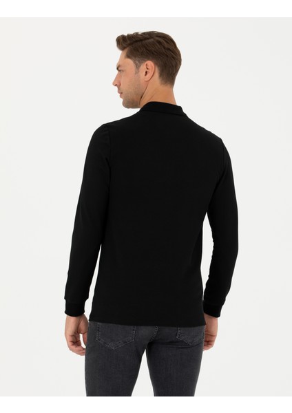 Erkek Siyah Regular Fit Sweatshirt 50273897-VR046