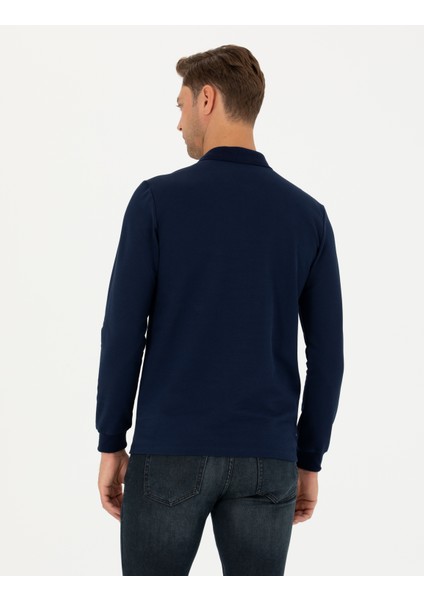 Erkek Lacivert Regular Fit Sweatshirt 50273897-VR033