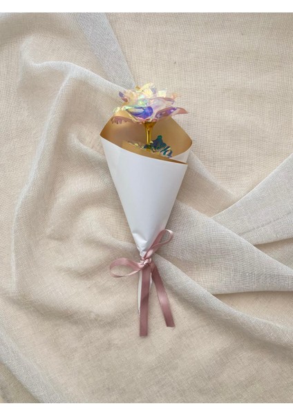 Solmayan Sonsuzluk Gülü Tekli Gül Buketi