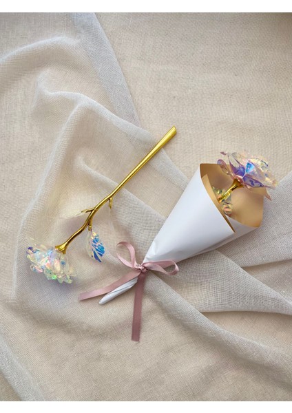 Solmayan Sonsuzluk Gülü Tekli Gül Buketi modelleri