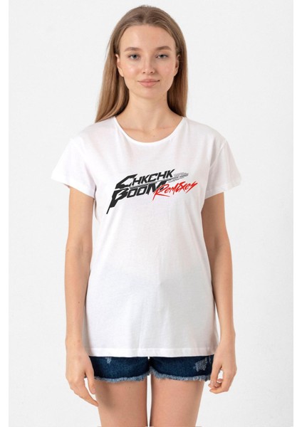 Stray Kids Chk Chk Boom Beyaz Kadın Bisikletyaka Tshirt