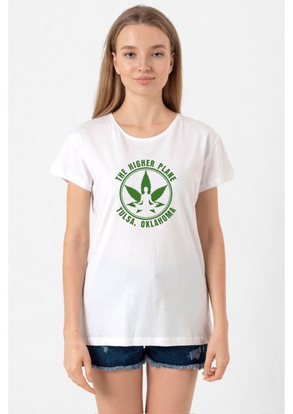Tulsa King The Higher Plane Beyaz Kadın Bisikletyaka Tshirt