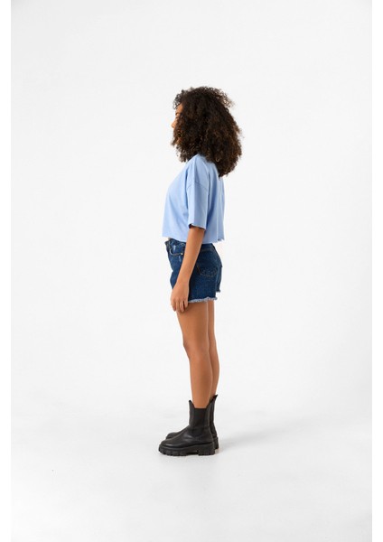 Gran Turismo Concept Bebe Mavi Kadın Crop Tshirt modelleri