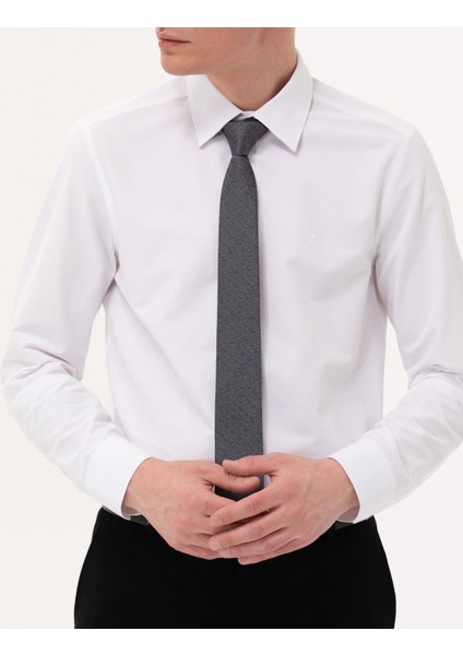 Erkek Beyaz Slim Fit Uzun Kollu Basic Gömlek 50277786-VR013