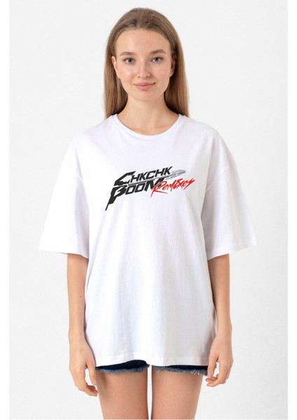 Stray Kids Chk Chk Boom Beyaz Kadın Oversize Tshirt
