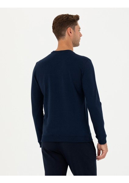 Erkek Lacivert Regular Fit Sweatshirt 50273402-VR033