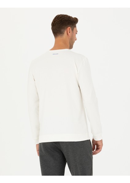 Erkek Ekru Regular Fit Sweatshirt 50273401-VR019