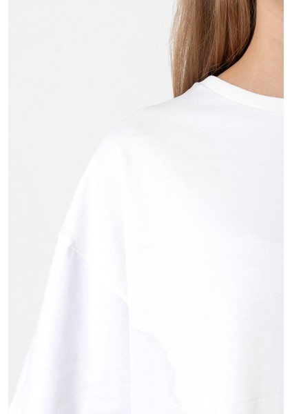 Rolling Quartz Fearless Beyaz Kadın Crop Tshirt fırsatları