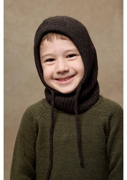 Ipli Çocuk Kar Beresi Koyu Kahve