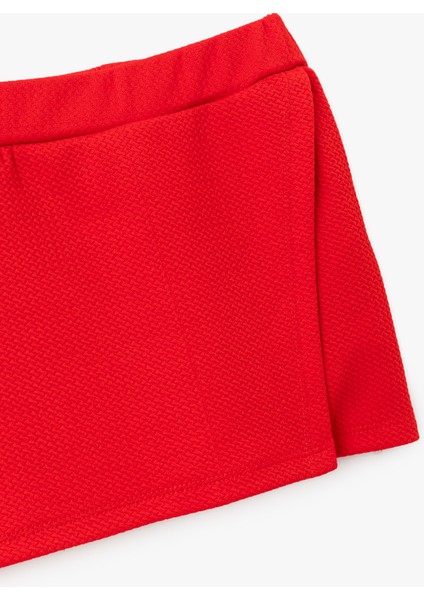 Beli Lastikli Basic Mini Şort Etek