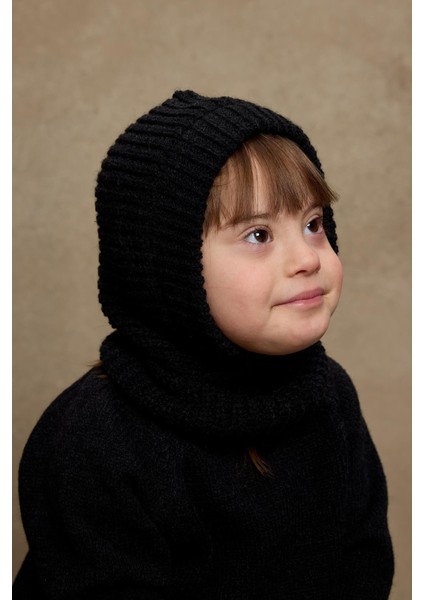 Örme Çocuk Balaclava Bere Siyah fiyatları