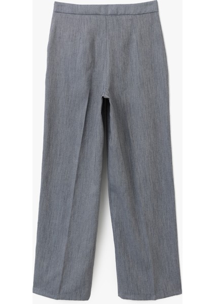 Cepli Yüksek Bel Geniş Paça Kadın Kumaş Pantolon fiyatları