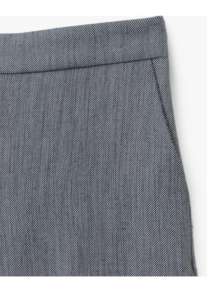 Cepli Yüksek Bel Geniş Paça Kadın Kumaş Pantolon modelleri