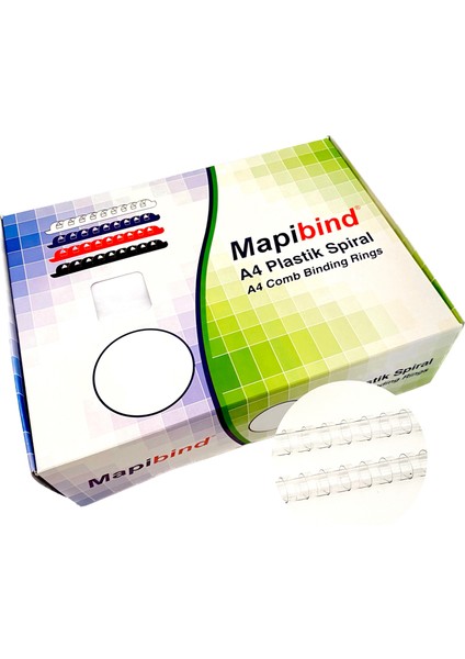 22MM Plastik Spiral Şeffaf 50 Ad.