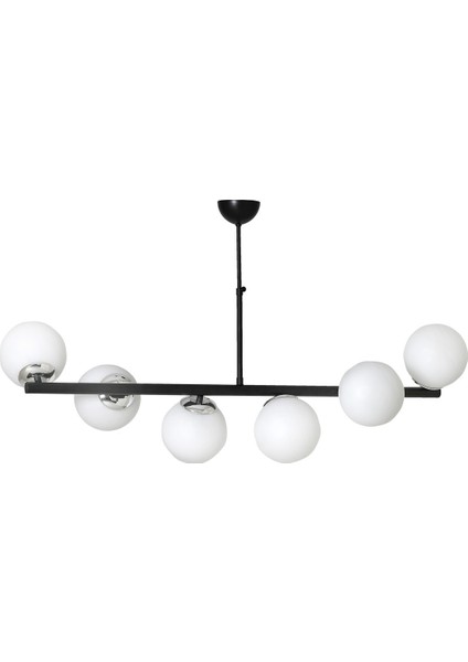 Altina 6'li Siyah Modern Lüks Avize