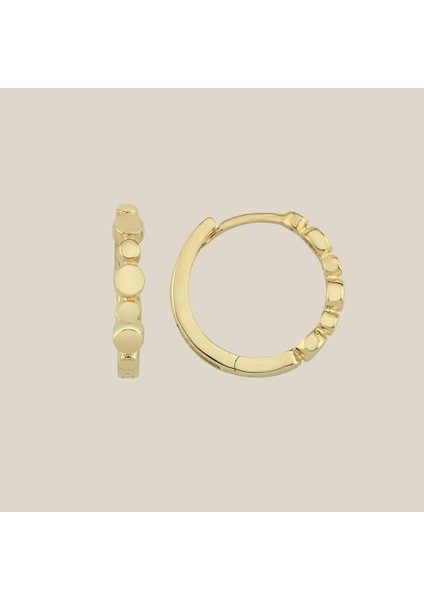 Mini Dot Altın Halka Küpe