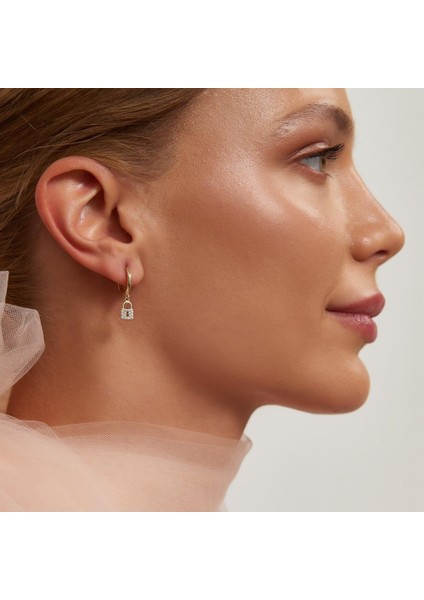 Anahtar Kilit Altın Halka Küpe fiyatları