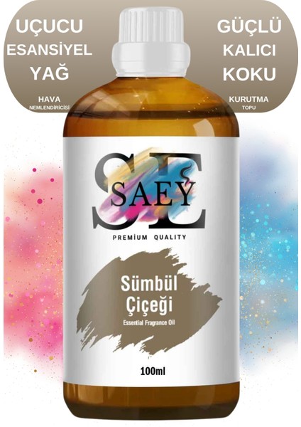 Sümbül Çiçeği Esansiyel Uçucu Koku Yağ Buhurdanlık Yağı Difüzör Esansı Hobi Esans 100ml