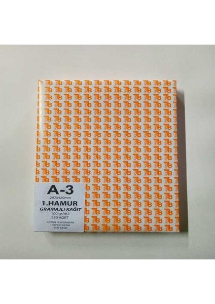 Gramajlı A3 Kağıt 100GR 250'LI