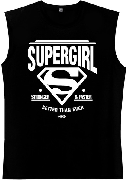 Süperadam Siyah Kesik Kol / Kolsuz Erkek T-Shirt fiyatları