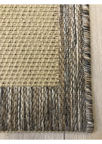 JS9709 Jüt Sisal Bej Kahve Makine Halısı