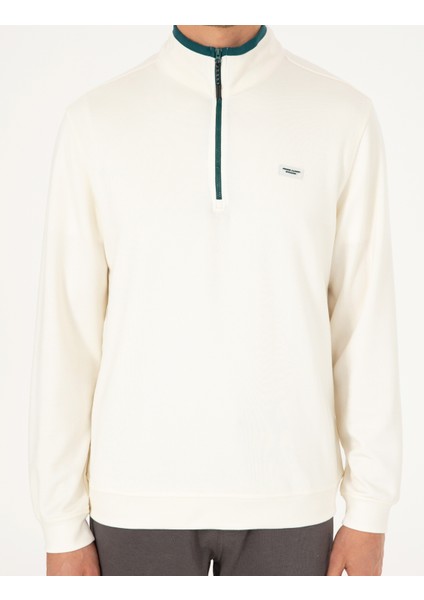 Erkek Ekru Regular Fit Sweatshirt 50290662-VR019