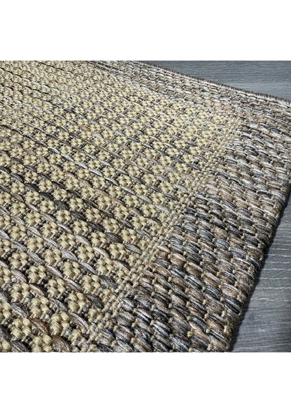 JS9509 Jüt Sisal Bej Kahve Makine Halısı