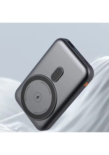 10.000 mAh Magnetic Fast Charging LCD Gösterge Wireless Magsef Kablosuz Powerbank