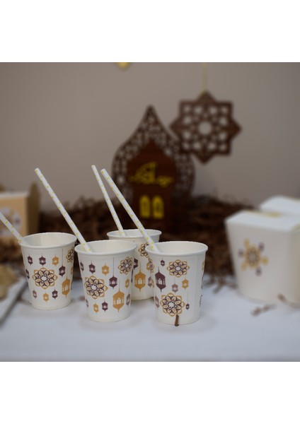 Ramazana Özel Ekolojik Tabak ve Bardak Arapça Yazılı 10'ar Adet fiyatları