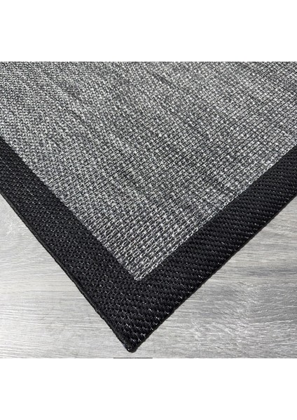 JS9714 Jüt Sisal Füme Siyah Makine Halısı