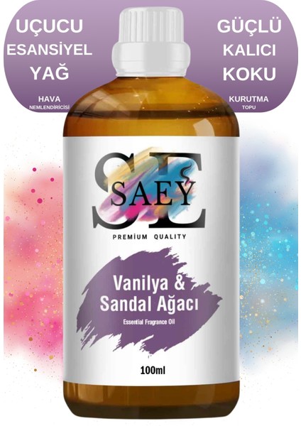 Vanilya Sandal Ağacı Esansiyel Uçucu Koku Yağ Buhurdanlık Yağı Difüzör Esansı Hobi Esans 100ML