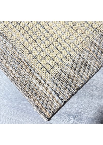 JS9509 Jüt Sisal Bej Kahve Makine Halısı