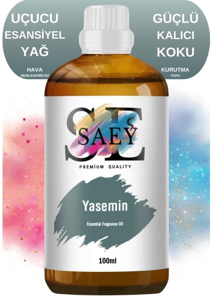 Yasemin Esansiyel Uçucu Koku Yağ Buhurdanlık Yağı Difüzör Esansı Hobi Esans 100ml
