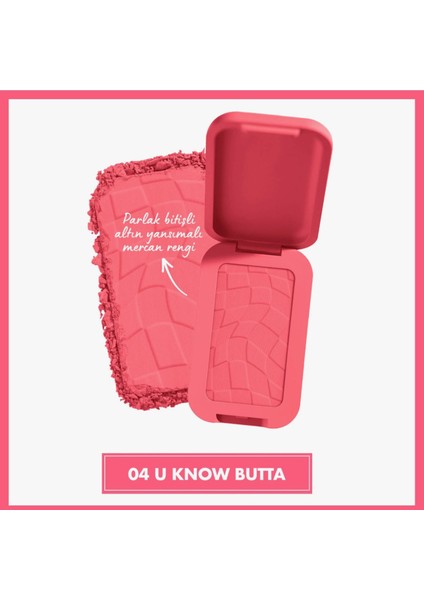 Nyx Professional Makeup Buttermelt Blush Kremsi Pembe Pudra Allık - 04 U Know Butta