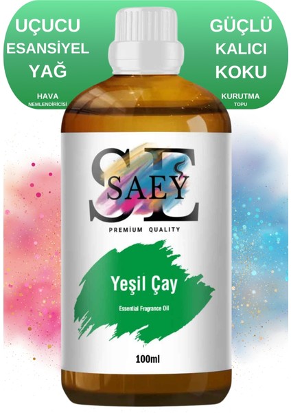 Yeşil Çay Esansiyel Uçucu Koku Yağ Buhurdanlık Yağı Difüzör Esansı Hobi Esans 100ml