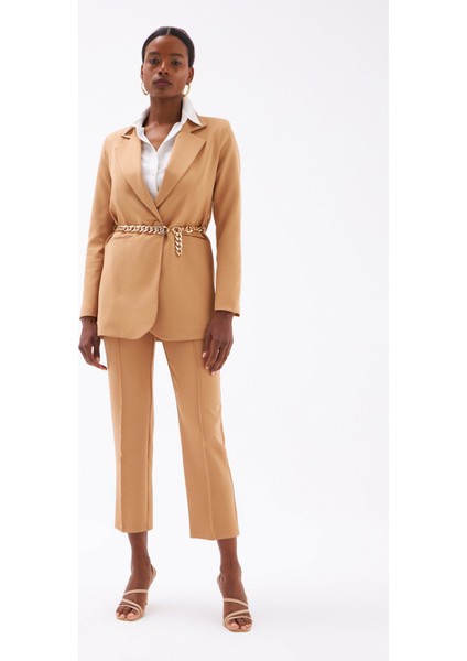 Nervür Detaylı Klasik Pantolon - Camel modelleri