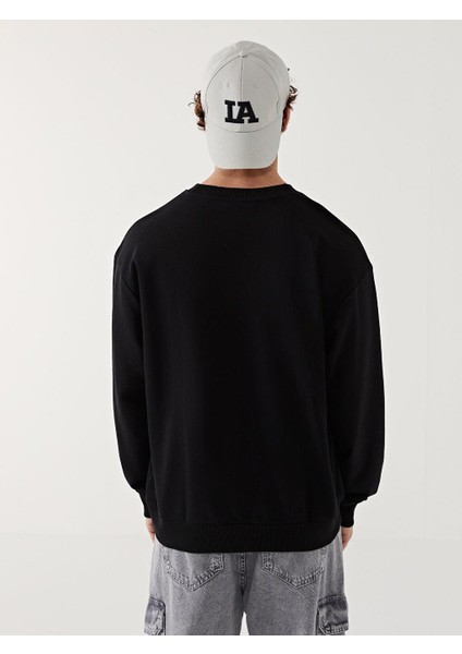 Xsıde Bisiklet Yaka Uzun Kollu Erkek Sweatshirt