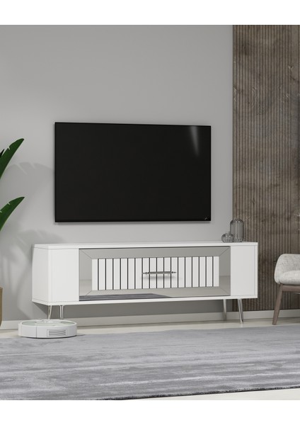 Retrolp3dd Tv Sehpası beyaz gümüş fiyatları